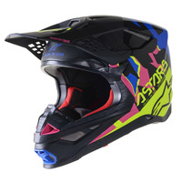 ALPINESTARS SUPERTECH SM8 ECHO HELMET- BLU/FLU YEL/FLU PNK