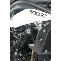 R&G AERO CRASH PROTECTORS BLACK FR/ENG TRI SPEED TRIPLE '11-