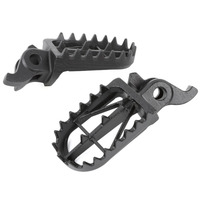 DRC FOOTPEGS WIDE | CRF250/450'02-,CRF150R'07-,CR125/250'02-,CRF250L,CRF450L'19- | 50mm CrMo BLACK