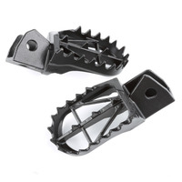 DRC FOOTPEGS WIDE HIGH +5mm | WR250R/X | 50mm CrMo BLACK