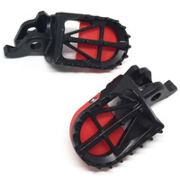 DRC FOOTPEG MOTARD WITH SLIDER | CRF250/450'02-,CRF150R'07-,CR125/250'02-, CRF250L,CRF450L | 50mm CrMo BLACK