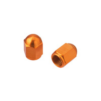 DRC VALVE CAPS ALLOY | ORANGE | 2 PCS