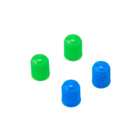 DRC VALVE CAPS PLASTIC | BLUE/GREEN | 4 PCS