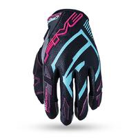 FIVE MFX PRO RIDER S LADIES Motorcycle Glove - GREY BLUE PINK