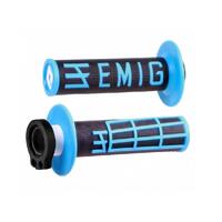 ODI EMIG MX LOCKON GRIPS 2S BLACK/BLUE