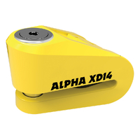 Oxford Alpha XD14 Disc Lock (14mm pin) Yellow