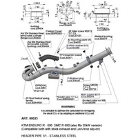 LV HEAD PIPES | STAINLESS | 690 ENDURO / 690 SMC 19> (Stock or LV exhaust)