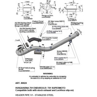 LV HEAD PIPE | STAINLESS | 701 ENDURO/LR / 701 SUPERMOTO 21> (Stock & LV exhaust)