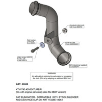 LV LINK PIPE (CAT ELIM.) | STAINLESS | 790/890 ADV 19> / NORD 901 / CF 800MT