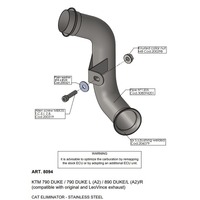 LV LINK PIPE (CAT ELIM.) | STAINLESS | 790 / 890 DUKE 18> (compatible w orig. & LV exhaust)