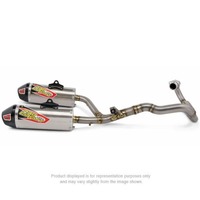 CRF450 13-14 T6 DUAL PRO SYSTEM | CARBON END CAP, S/LESS TUBING, Ti SILENCER, MA LEGAL