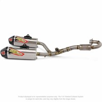 CRF250 14-17 T6 DUAL PRO SYSTEM | CARBON END CAP, S/LESS TUBING, Ti SILENCER, MA LEGAL  $#$