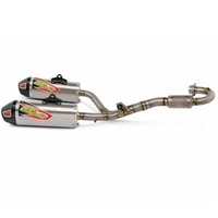 CRF250 14-17 T6 DUAL PRO SYST | CARBON END CAP, S/LESS SYSTEM Ti SILENCER, FIM/MA LEGAL  $#$