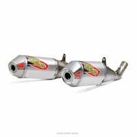 CRF450 R/RX 17-18 T6 SLIP ONS | DUAL STAINLESS SILENCERS, REMOVABLE SPARK ARRESTORS