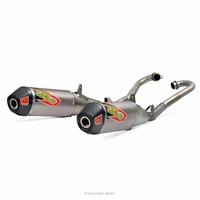 CRF250R 18-19 T6 DUAL PRO SYSTEM | CARBON END CAP, S/LESS HDR, TI SILENCER, MA LEGAL  $#$