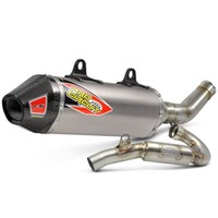 450 SX-F / FC450 17-18 T6 PRO S/LESS SYS | S/L Tubing, Ti Silencer w Carbon Cap, MA legal  $#$