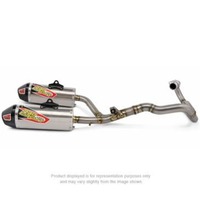 CRF450 13-14 Ti-6 DUAL PRO SYS | Carbon End Cap, Full Titanium System, FIM legal