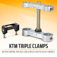 TC KIT, KTM 125 to 450F 13-16 | SILVER complete clamp kit, incl mounts, stem & bearing. $#$