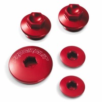 CRF250R 04-09 ENGINE PLUG | KIT CRF X 04-11 (5 X PLUGS RED ANODISED)