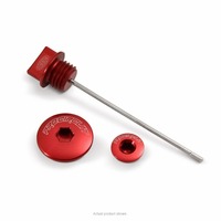 CRF110F 13-23 ENGINE PLUG | KIT 2 X PLUGS & 1 X DIPSTICK (RED ANODISED)