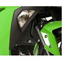 R&G RADIATOR GUARD KAW NINJA300/250'08-13 (COLOUR:GREEN)