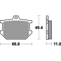 SBS 507HF FRONT/REAR PADS | CERAMIC STREET