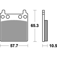 SBS 509HF FRONT/REAR PADS | CERAMIC STREET