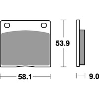 SBS 512HF FRONT/REAR PADS | CERAMIC STREET