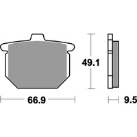 SBS 517HF FRONT/REAR PADS | CERAMIC STREET