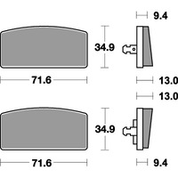 SBS 520HF FRONT/REAR PADS | CERAMIC STREET