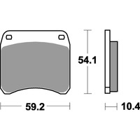 SBS 523HF FRONT/REAR PADS | CERAMIC STREET