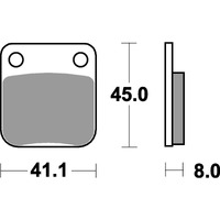 SBS 536HF FRONT/REAR PADS | CERAMIC STREET