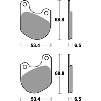 SBS 537.H.CT FRONT/REAR PADS | CARBON STREET AMERICAN V-TWIN