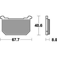 SBS 539HF FRONT/REAR PADS | CERAMIC STREET