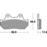 SBS 542HF FRONT/REAR PADS | CERAMIC STREET