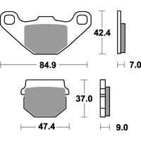 SBS 544RSI FRONT/REAR PADS | SINTER OFF ROAD RACE >> SB544SI