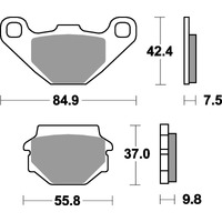 SBS 546 HF FRONT/REAR PADS | CERAMIC STREET