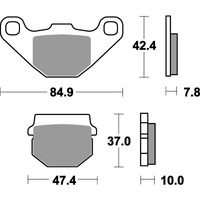 SBS 548HF FRONT/REAR PADS | CERAMIC STREET