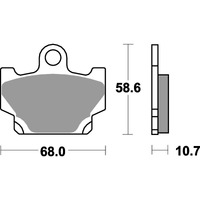 SBS 550HF FRONT/REAR PADS | CERAMIC STREET