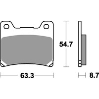 SBS 555HF FRONT/REAR PADS | CERAMIC STREET