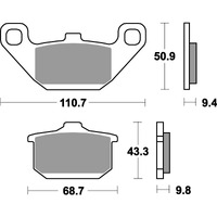 SBS 557HF FRONT/REAR PADS | CERAMIC STREET