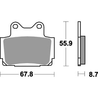 SBS 570HF FRONT/REAR PADS | CERAMIC STREET