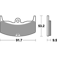 SBS 571HF FRONT/REAR PADS | CERAMIC STREET