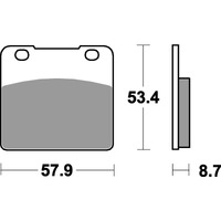 SBS 577HF FRONT/REAR PADS | CERAMIC STREET