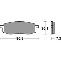 SBS 580HF FRONT/REAR PADS | CERAMIC STREET >>>SB580SI