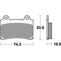 SBS 590HF FRONT/REAR PADS | CERAMIC STREET