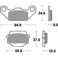 SBS 591SI FRONT/REAR PADS | SINTER OFF ROAD