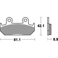 SBS 593HF FRONT/REAR PADS | CERAMIC STREET