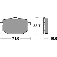 SBS 596HF FRONT/REAR PADS | CERAMIC STREET