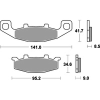 SBS 597HF FRONT/REAR PADS | CERAMIC STREET